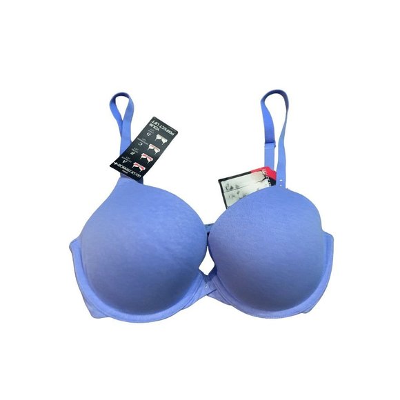 34D Lily of France Personalized Push Up Bra New Periwinkle Padded Underwire - Picture 2 of 8